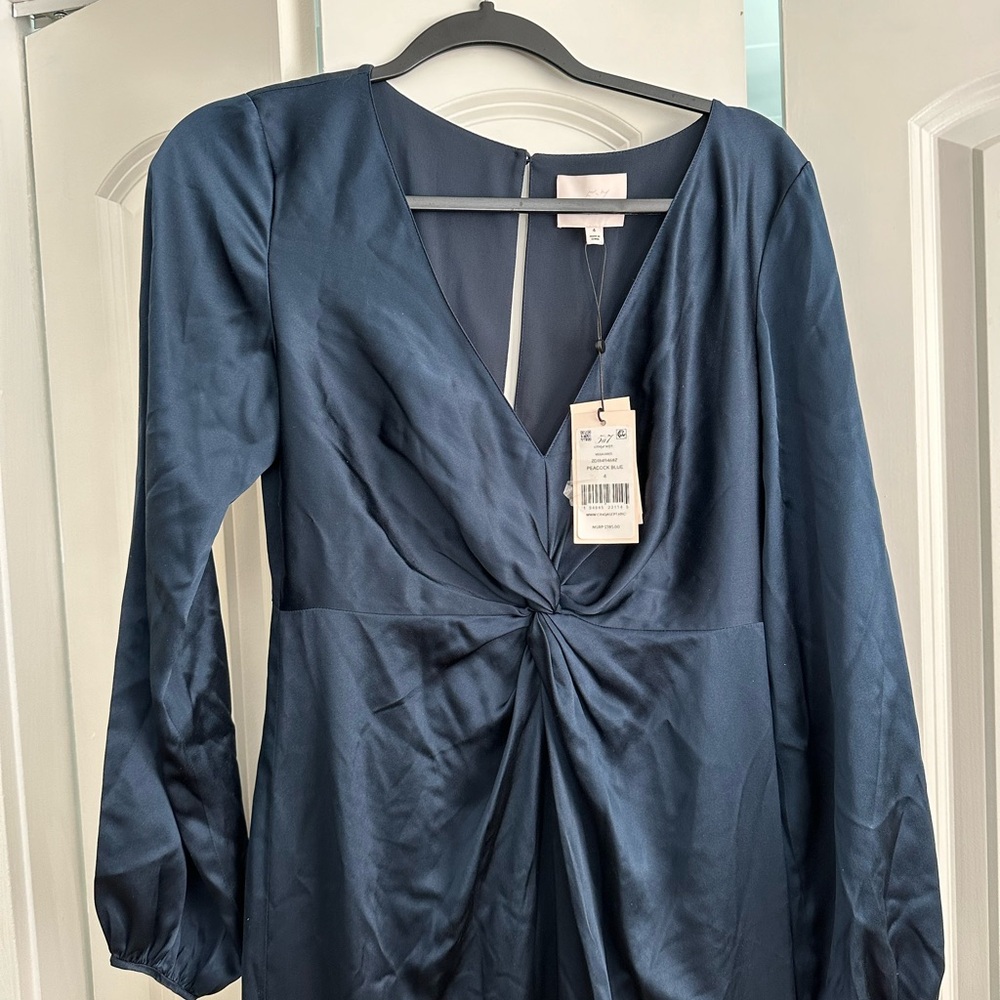 NWT Cinq à sept Velda Dress Peacock Blue size 4
